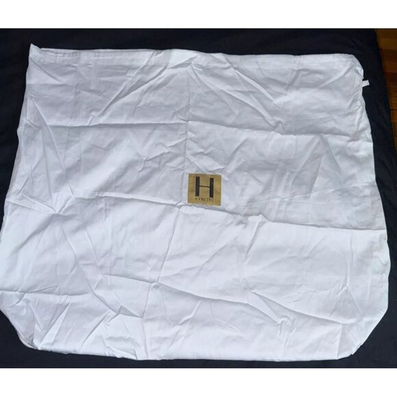 H By Frette Cotton Drawstring Logo Graphic Handbag Storage Dust Cover 22"x24" - Picture 1 of 6